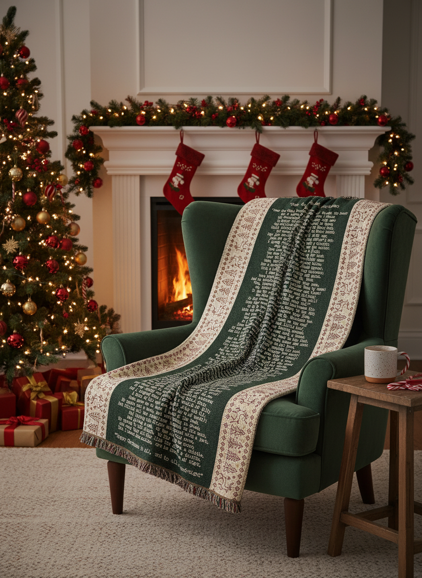 ’Twas the Night Woven Blanket