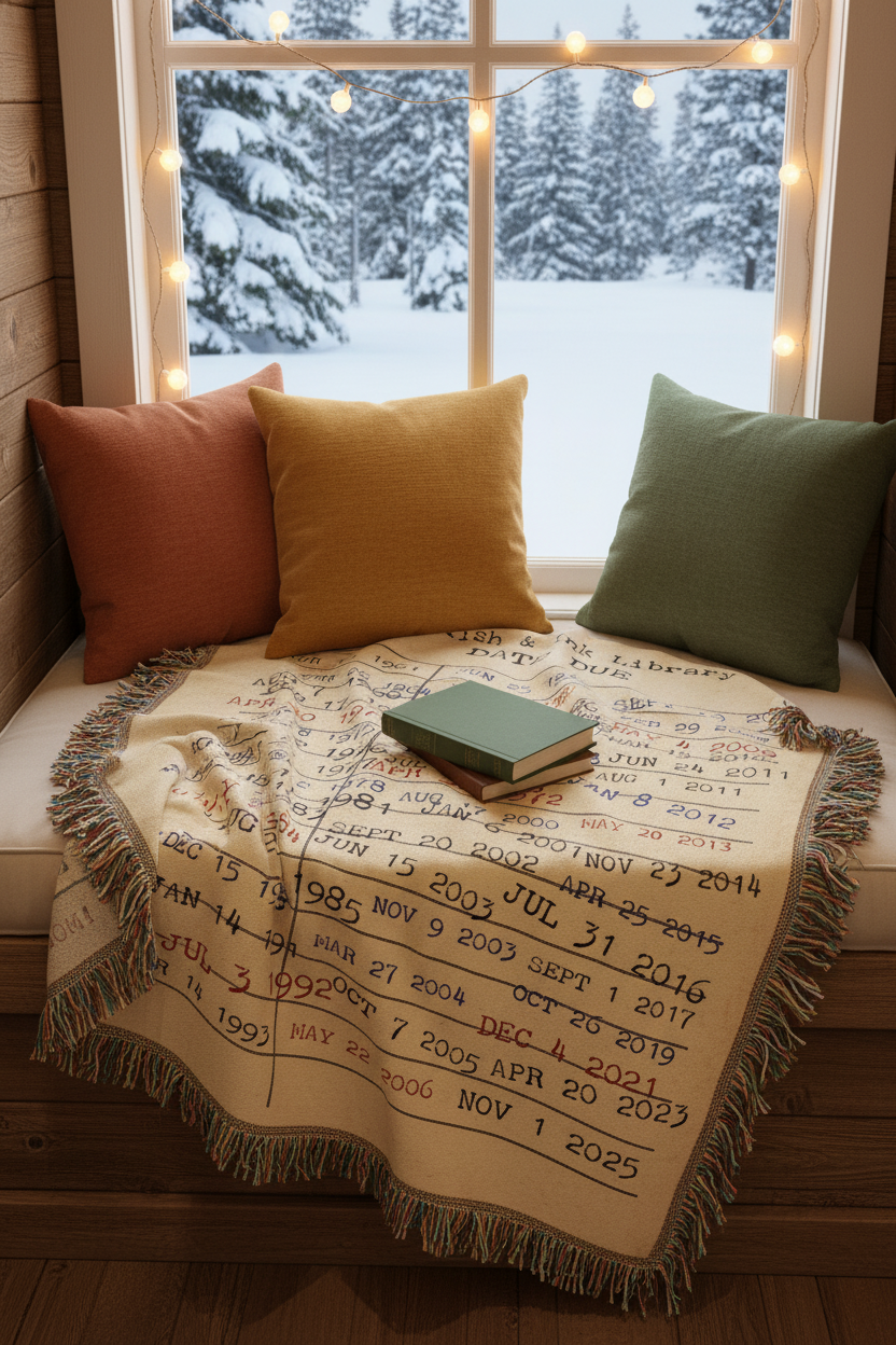 Library CheckOut Woven Blanket