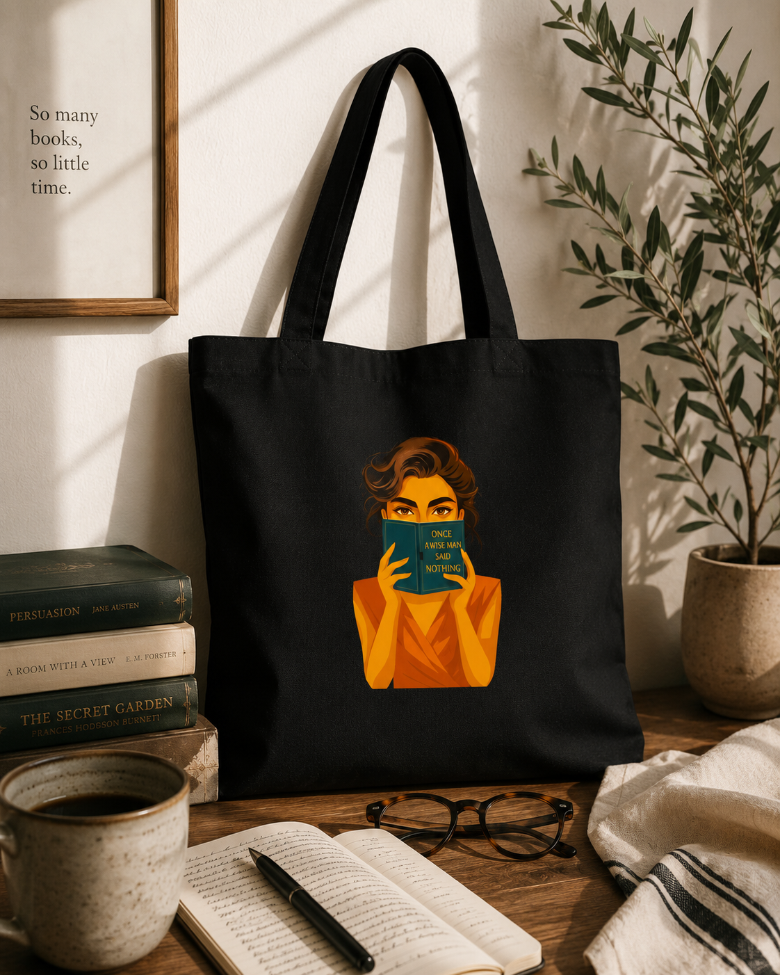 "Once a Wise Man Said Nothing" Tote