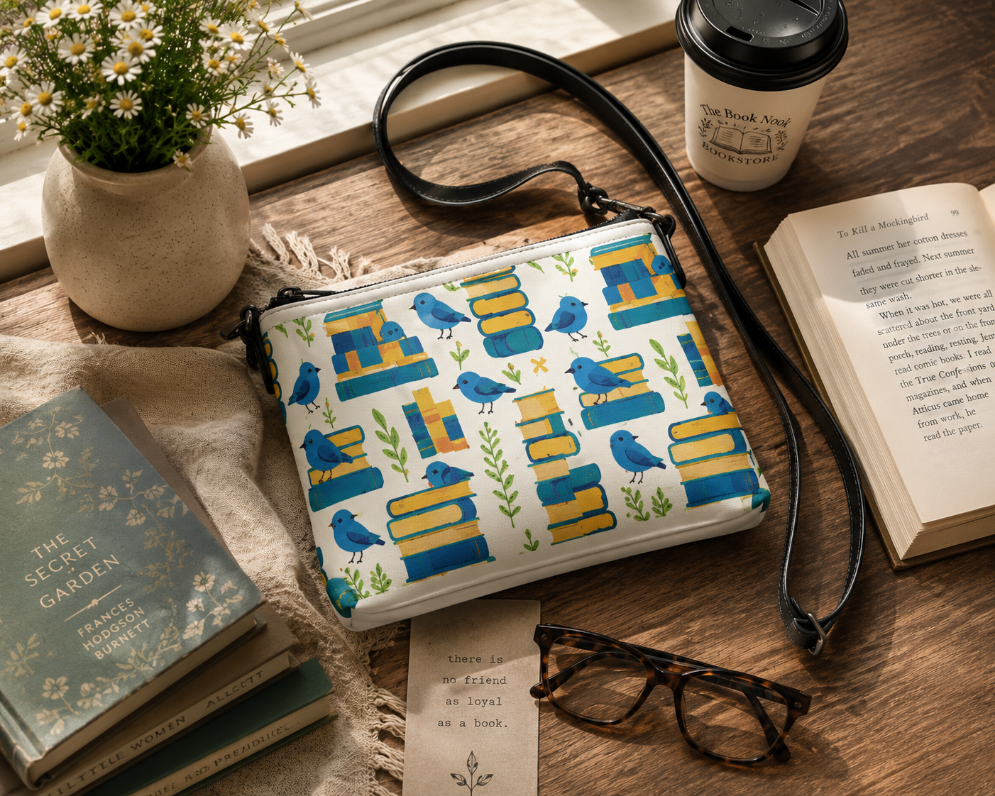 All About the Books Crossbody Bag