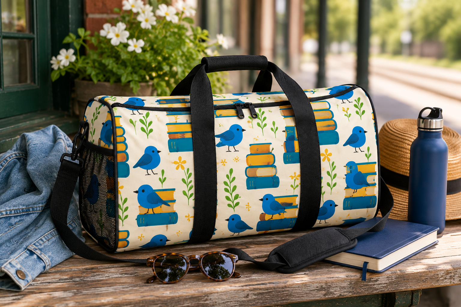 Book Birds Weekender Duffle