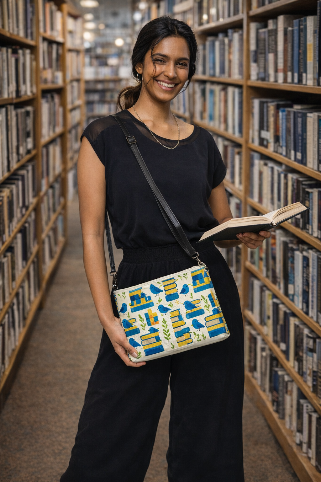 All About the Books Crossbody Bag